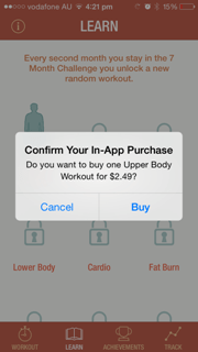 mobile apps in-app purchases